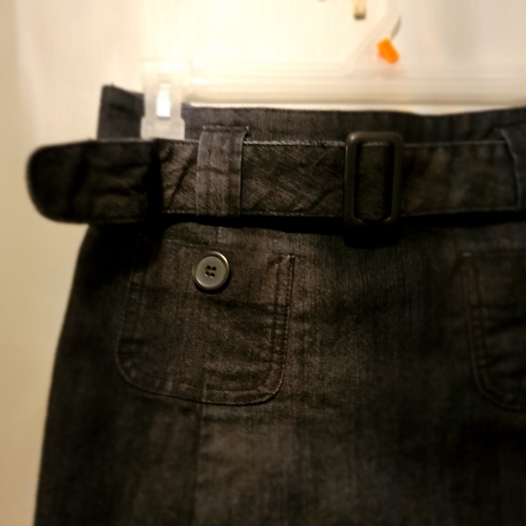 Liquid Jeans Mini Skirt, Size: 1/2, Color: Dark Grey - Picture 4 of 6